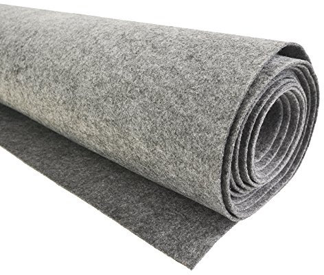 Bastelfilz 1m Meterware Filz 90cm x 1,5mm Dekofilz Taschenfilz Filzstoff 45 Farben, Farbe:grau meliert