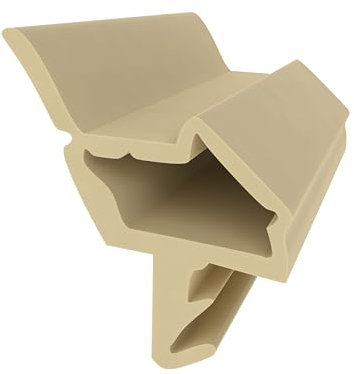 Türdichtung für Zimmertüren – Beige - Muster - Gummidichtung - 3 mm Nutbreite - Holzzargendichtung - Zugluft- & Schallschutz