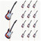 AK Giftshop Electric Guitar Musial Instrument Themed Party Food & Cup Cake Picks Sticks Decorations Toppers Food Flags (pack of 14)