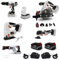 Pack Outillage X-Performer BATTERIES 4Ah - Perceuse Visseuse Scie Sauteuse - Circulaire - Sabre - Multifonctions - Lampe