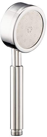 aquaSu® Handbrause Olympus mit 1 Strahlart | rund | chrom | mit 8 cm großer Sprayplatte | 30 Düsen | Wassersparfunktion: 8,4 l/min Durchflussmenge | Standard-Gewinde: 1/2 | 72179 0