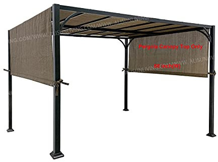 ALISUN Universal Pergola Canopy Top for 8-ft x 10-ft Pergola Structure - Beige (Canopy Fabric Top Only, Size: 196-inch x 88-inch) (Polyethylene (PE), Brown)