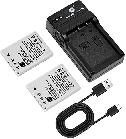 DSTE 2PCS EN-EL8 ENEL8 Batterie et Chargeur Compatible avec Nikon Coolpix P1 P2 S1 S2 S3 S5 S6 S7 S8 S9 S50 S51 S52