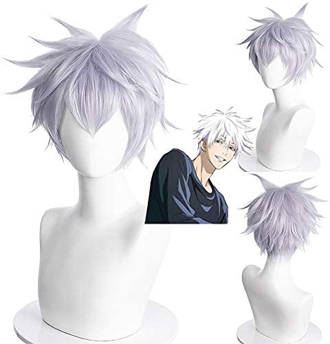 SOOYOOYOO Cosplay Perücken für The Jujutsu Kaisen,Gojo Satoru B Perücken für The Jujutsu Kaisen cosplay(Das Perücken Wird Nicht Verkauft Oder Erstellt Von Jujutsu Kaisen Gojo Satoru)