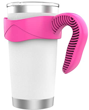 Tumbler handle fits for 20 OZ YETI, OZARK TRAIL, Rambler Tumbler(Handle Only,Cup not Include)(Rose Red)
