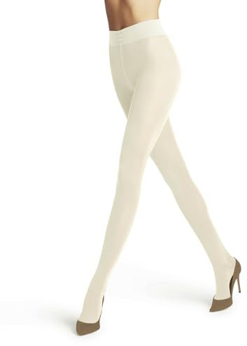 FALKE Softmerino W Ti laine coton unis 1 paire, Collants Femme, Blanc Off-White 2040, 36-38