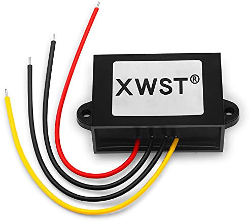 XWST DC 12V auf DC13.8V Spannungswandler 5A 69W Auto Netzteil Wandler Konverter Transformator Trafo Adapter DC 9-13V Breit Eingang für Auto PKW LKW Kfz Motor Boot