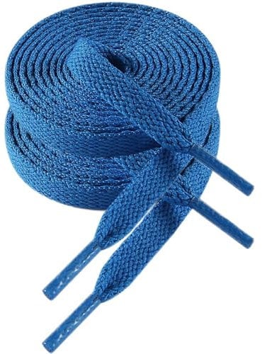 VSUDO 120 cm Lacci per Scarpe Blu Piatti da Ginnastica, Lacci Sneakers Blu Larghi 8mm, Sky Blue Shoelace, Stringhe Scarpe da Ginnastica, Lacci per Scarpe Sportive di Ricambio (1 Paio-Blu-120cm)