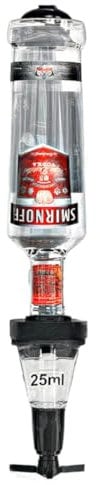 Professional 2/4/6 Bottle Optics for Home Bar UK Made - Bar Butler Shot Measure Bracket Alcohol Spirits Wine Upside Down Drink Dispenser Home bar Garage Man cave (25ml, 1 Bottle Traditional)