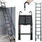 3.2M Teleskopleiter mit Haken, Aluminium Teleskopleiter Klappbar Ausziehleiter für Dachboden, 11 Treppenleiter Mehrzweckleiter mit Verriegelungsmechanismus, 150 kg Belastbarkeit