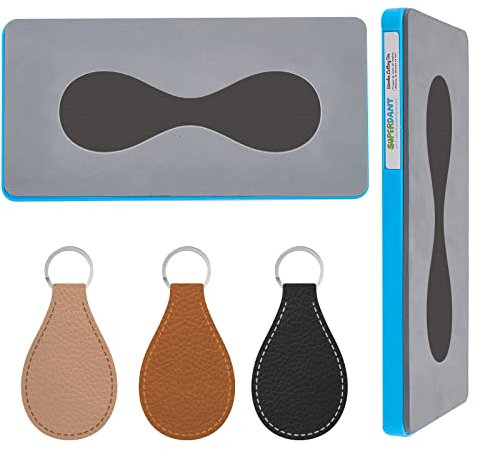 SUPERDANT Cuir Bouteille Porte-Clés en Bois Découpe Ornement Die Cutter Porte-Clés Tissu Coupe Moule Modèle Découpe avec Empêcher la Fissuration Boîte de Protection en Plastique et Mousse 12.7x25.4cm