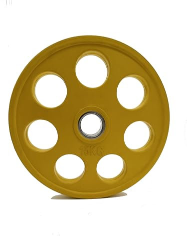 Chase Fitness 7 Hole Rubber Weight Plates 1.25-25kg For 2 Olympic Bars (15kg x 1)