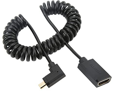 Câble HDMI 1,8 M, Câble spiralé D'interface Multimédia HD, 18 Gbit/s, Prend en Charge la Transmission de Signal 1080p, pour Caméra d'action Hero 7 Black 5 4 6, pour Raspberry Pi 4