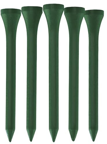TH Golf Bambus-Golf-Tees, 70 mm, 50 und 100 Stück, mehrere Farboptionen, umweltfreundlich, nachhaltig, langlebig, Bambus-Golf-Tees (100, Dunkelgrün)