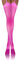 sesto senso Bas Pour Porte-Jarretelles Femmes 20 Den Dessins Sexy PDP 01 3XL-4XL Rose néon