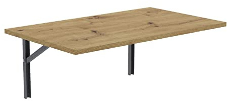 AKKE Klapptisch Wandklapptisch, klappbar, 80cm x 60cm, Artisan-Eiche