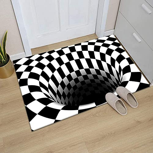 Strunt Geometric Optical Doormats 3D Vortex Illusion Bathroom Rugs Soft Bath Rugs Non Slip, Non Slip Floor Rug Outdoor Indoor Entryway Floor Mat Home Decor 40x60cm