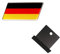 NICKAL 1PC Universal Euro Deutsch Deutschland Flagge Emblem Abzeichen mit Grill Aluminium Platte Passend für BMW, für Audi, für Mercedes Benz Ietc Auto Styling Zubehör
