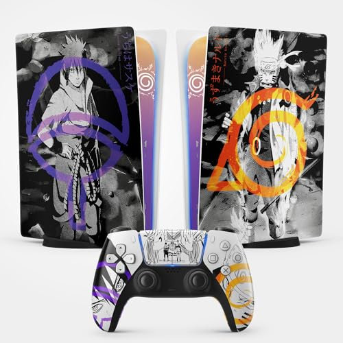 PS5 Skin Hokage Naruto Sticker, Aufkleber für Playstation 5, Konsole und Controller, Digital Standard Edition, Skin Hokage PS5 (1 Controller)