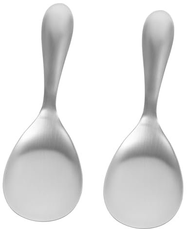 Cucharas de Arroz de Acero Inoxidable Cucharas Grandes para Servir Recubrimiento Antiadherente para Restaurante Familiar