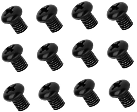 NQEUEPN 12pcs Rear License Plate Screws M5-0.8x6mm, Car Plate Screw Stainless Steel Black Zinc Plated License Plate Screws Compatible with Tesla Model 3 Y BMW 18-8