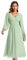 Ever-Pretty Bridesmaid Dresses for Women V Neck Midi Long Sleeve Wedding Guest Dresses Mint Green 22