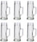 ich-zapfe.de Bierglas, Bierkrug, Maßkrug, Bierseidel 6er Set Biergläser, Premium, Gerippt - 0,5 Liter
