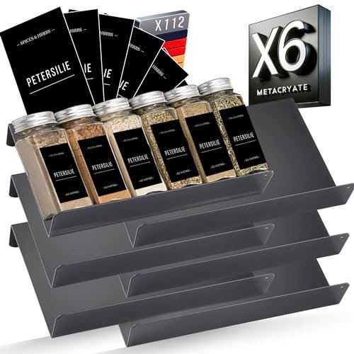 Gewürzregal schublade 6PCS gewürzregal stehend Gewürz organizer schublade - 23 * 11 * 4 - Gewürzetiketten enthalten gewürz organizer spice rack gewürze aufbewahrung