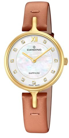 Candino Damenuhr Leder braun Elegance Armbanduhr UC4649/3 Analoguhr