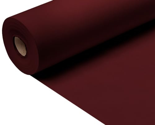 Mantel Papel Precortado Polipropileno para Mesa - Manteles Textura Tela Desechables - Rollo de 1,20 x 50 Metros con Precorte en 40 cm - Para Eventos, Restaurante y Navidad (Burdeos, Precorte 40 cm)