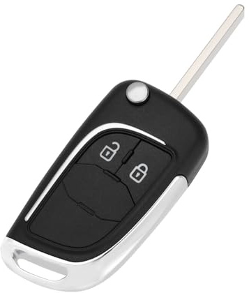 VGOL 1 x Autoschlüsselgehäuse, 2 Tasten, Klapp-Fernbedienung, kompatibel mit Opel, Zafira, Corsa, Adam