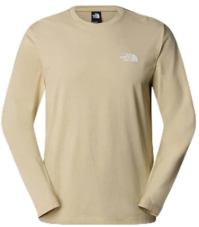 THE NORTH FACE NF0A87QN3X4 M L/S Simple Dome Tee T-Shirt Herren Gravel Größe M