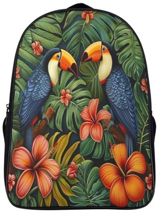 WENCIUEOL Bird Kinderrucksäcke Grundschule Schultasche Schulrucksack Für Mädchen Jungen Cartoon Schulranzen Für Grundschüler 40x28x16cm