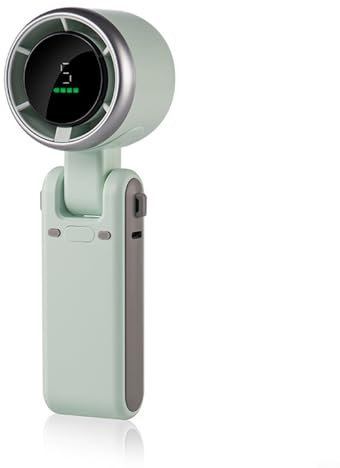 Mini ventilatore potente e compatto, display digitale a LED, velocità del regolabile 2024 rilascio (verde)