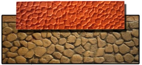 STAMPO per pavimento stampato cemento FINTA PIETRA Concrete texture stamp mat, Modello Bordo 1 di cm. 85x22,5 circa, stampo per pietra