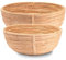 Decorasian Obstkorb geflochten rund aus Rattan - Obstschale groß - als Brotkorb BZW. Brötchenkorb oder Obstschale - Set 32cm + 28cm