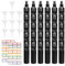 AZKEEGREY 30 Pieces Empty Small Spray Bottle 100 ml Black Fine Mist Spray Bottles Plastic Travel Spray Bottles for Hair Perfume Water Cosmetic, with Funnels and Labels