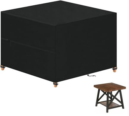 VANSHEIM Bâche Salon de Jardin Extérieur Imperméable Housse Table de Jardin,420D Tissu Oxford Bache Meuble Jardin Exterieur,Anti-UV Bâche de Protection Table de Jardin 94x94x90cm