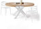 Emma Table ronde extensible 120 x 160 cm Chêne rustique Blanc Pieds croisés Fabrication italienne Meuble de salle à manger