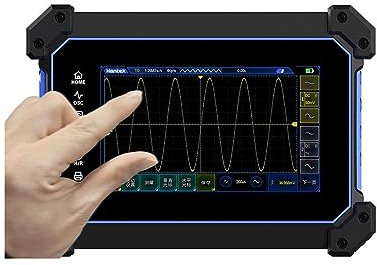 POOIQX Oszilloskop To1254D Touchscreen Tragbares Digitaloszilloskop 4 Kanäle USB-Oszilloskope + Signalquelle + Multimeter,Professionelle Analyse(TO1154D)