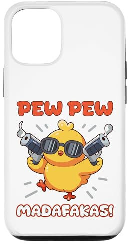 Pew-Pew Madafakas Funny Chick Meme Hilarious Animal Case for iPhone 12/12 Pro