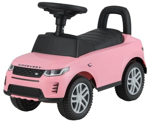 GOPLUS Porteur Enfant Discovery, Pousse Pousse Voiture Jouet à Pied avec Klaxon, Bruits de Moteur, Rangement Caché, Cadeau de Marche pour Garçons & Filles de 1-3 Ans,Charge 25KG (Rose)