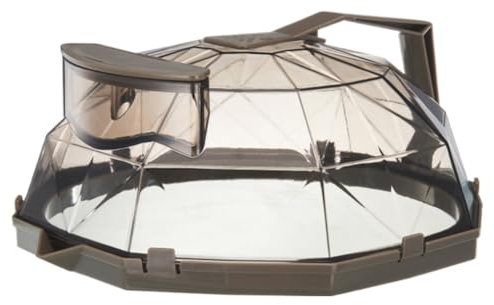 Fangxuee Tapa para Microondas con Asa y Recipiente para Agua. Aislamiento Térmico Transparente para Mantener Limpio el Horno.