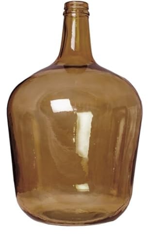 Cok Garrafa Vidrio Transparente - Damajuana - Estilo Apple Botijo transparente de colores. (Tierra, 4 L)