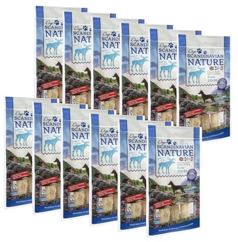 Scandinavian Nature Dogs mit Elch - Kausticks für Hunde (12x 45g)