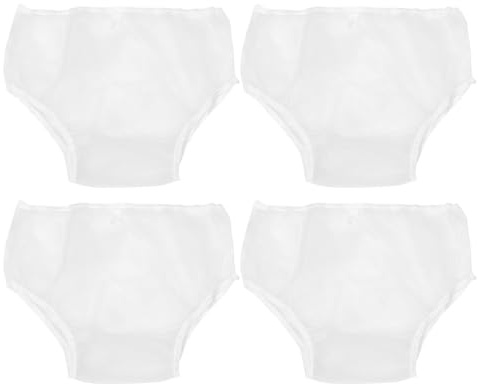 Inkontinenzunterwäsche für Erwachsene, 4 Stück-pack, Eva, Weiß | Wiederverwendbar und Waschbar, Auslaufsicher, Diskrete Passform, für Senioren und Männer