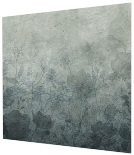 Tulup Papier Peint Intissé 250x250 cm Décoration Intérieure pour Chambre à Coucher et Salon Colle Incluse Impression de Haute Qualité Facile à Nettoyer Pose Murale - Élégance végétale