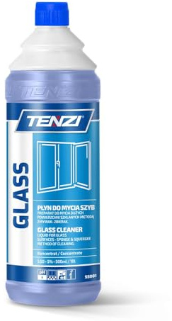 TENZI Glass/Fensterreinigungsflüssigkeit/Konzentrieren/Entfettet perfekt/Schützt Oberflächen/Entfettet und poliert/effizient/Keine Streifen/Für Glas, Spiegel, Fensterrahmen, Kunststoff/ 1Liter