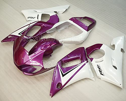 Bianco Viola Moto Shell Per Yamaha Carena YZF-R6 1998 1999 2000 2001 2002 YZFR6 YZF600 98 99 00 01 02 YZF R6 600 Superbike Carenature (Stampaggio a iniezione)