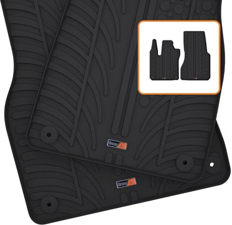 Travall Mats Gummifußmatten Kompatibel Mit Smart ForTwo Coupe (Ab 2014) Cabriolet (Ab 2015) TRM1354 - Allwettermatten Nach Maß Fussmatten Set